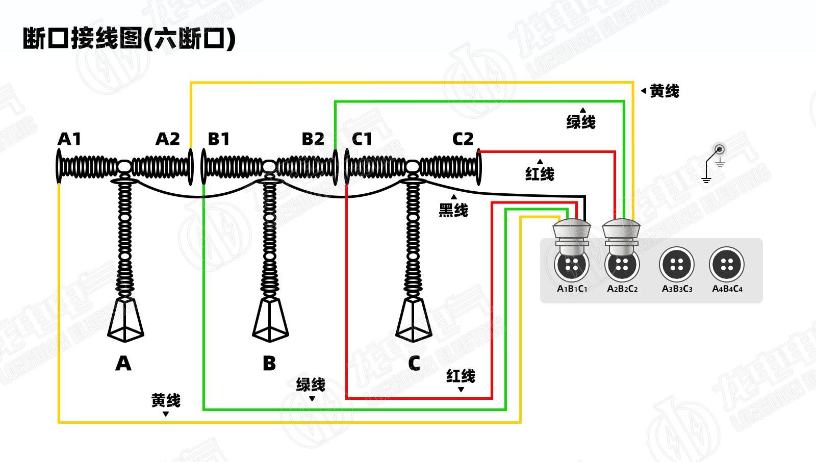 端口接线图(六端口) 端口接线图(六端口)